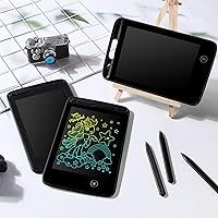 Vista 7 de Zhehao 8 tabletas de escritura LCD de 6.5 pulgadas, tablero de dibujo colorido educativo para niños de 3 a 6 años, regalos de oficina (negro)