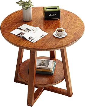 Living Room Furniture Mesa de Centro para sala Farmhouse Coffee Table with Solid Wood Legs, Stylish, Living Room, Office, Reception, Modern Minimalist FurnitureBrown,80 * 75cm
