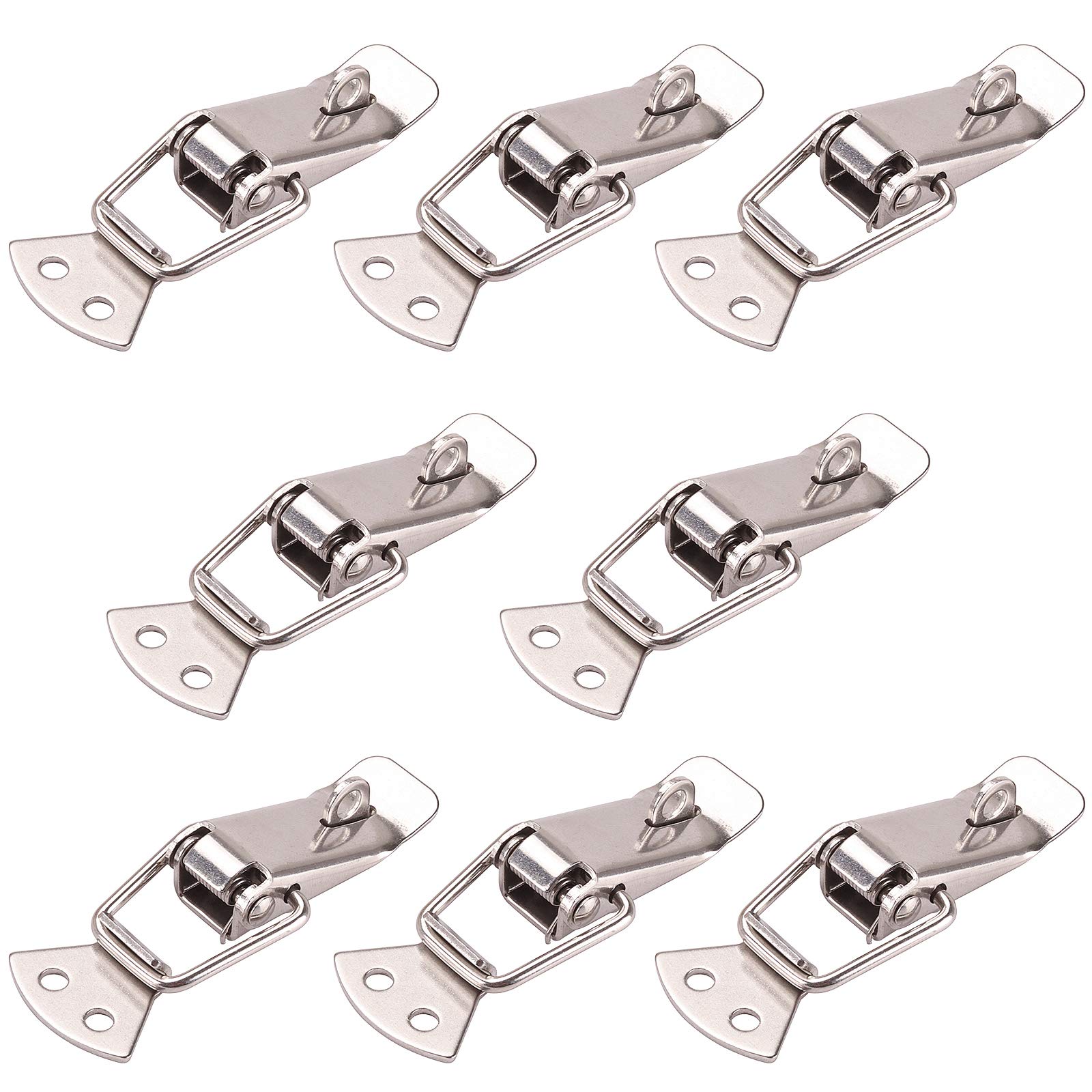 Rantecks 8PCS Toggle Clamp Stainless Steel Toggle Latch Clamp with Keyhole for Cabinet Boxes Trunk Door Toolbox Drawer and Closet