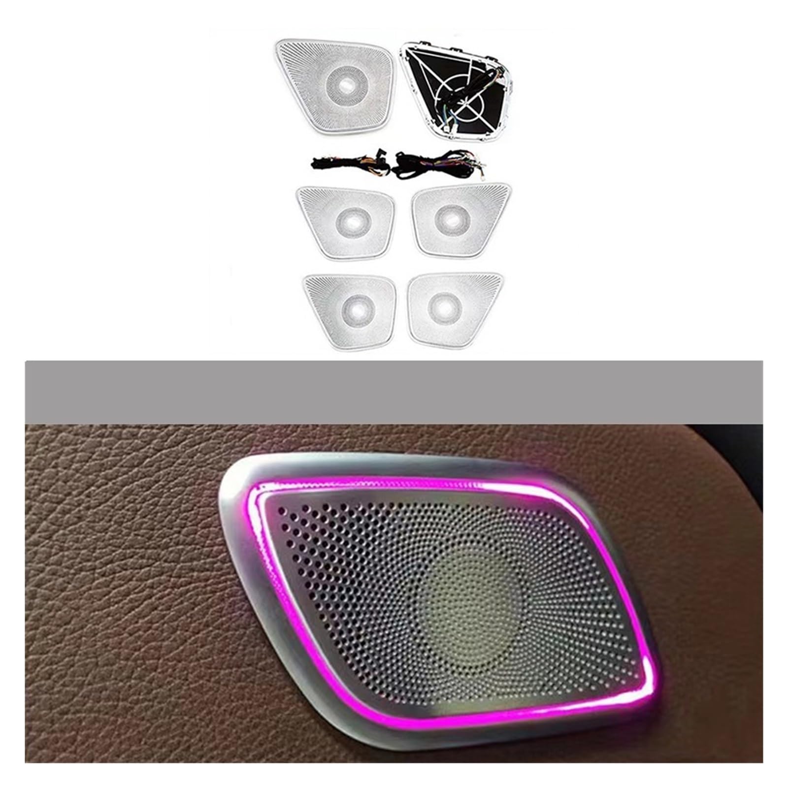 64 Color Colorful Luminescent Mid Range Cover Compatible with Mercedes Benz B-Class W247 2020 2021 2022 Models
