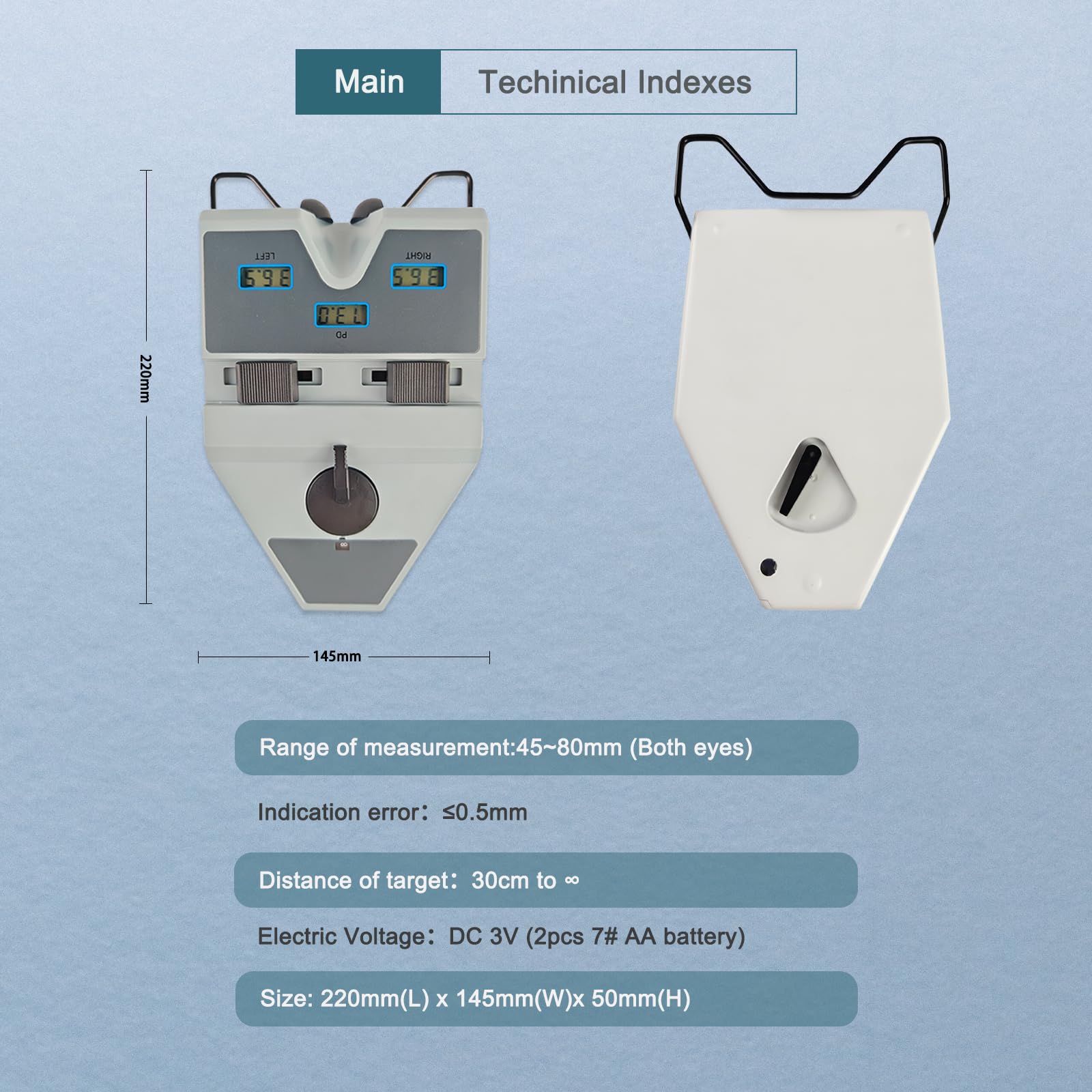 Optique Clinique Ophtalmologie Numérique Pd-Meter Pupilomètre Télémètre