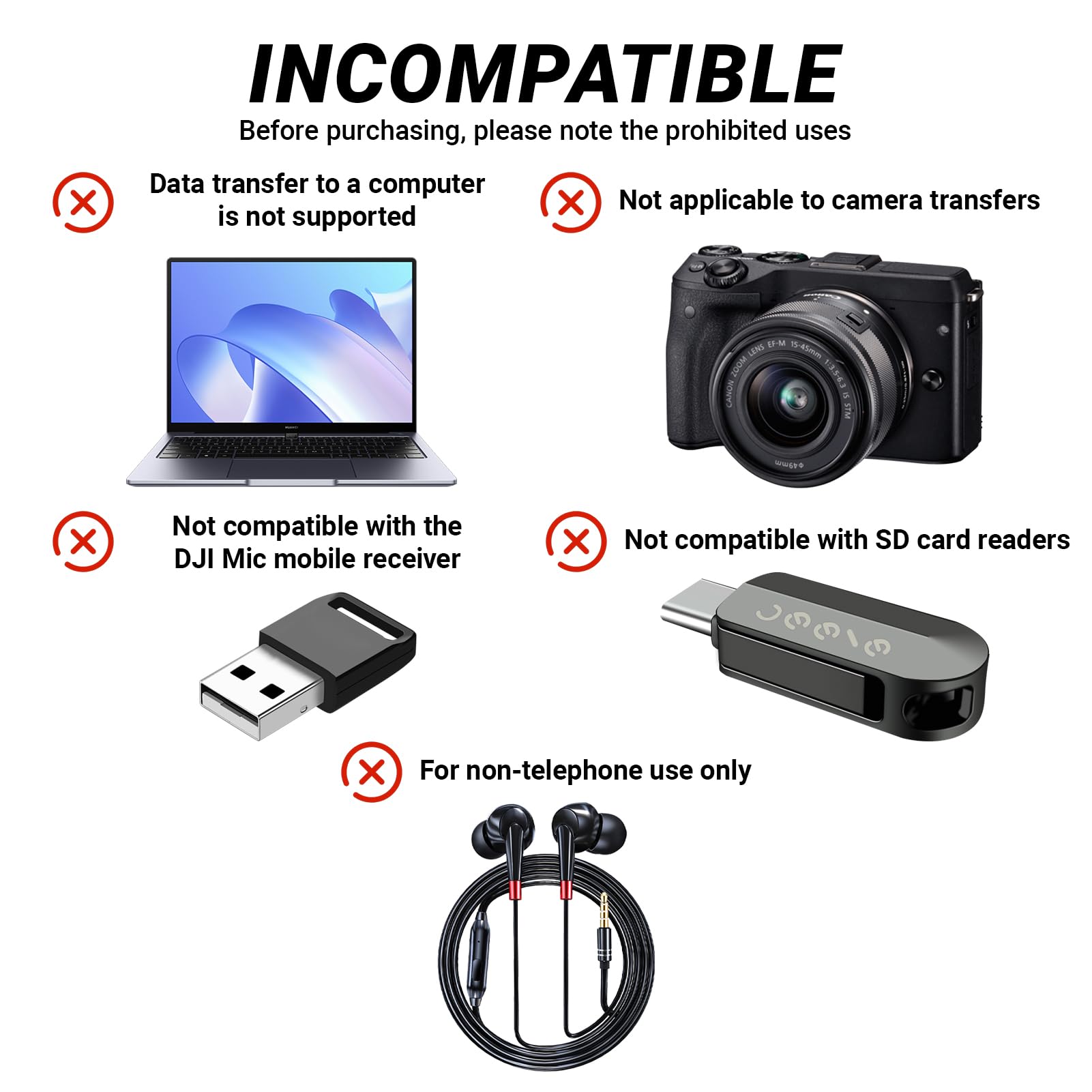 2 sztuki kompatybilny z DJI Mic Mini USB C na Lighting Adapter, do iPhone 16/15 Auriculares Lightning a Tipo C Adaptador para la Transmisión de Datos y la Carga (Lightning a Tipo C Interfaz)