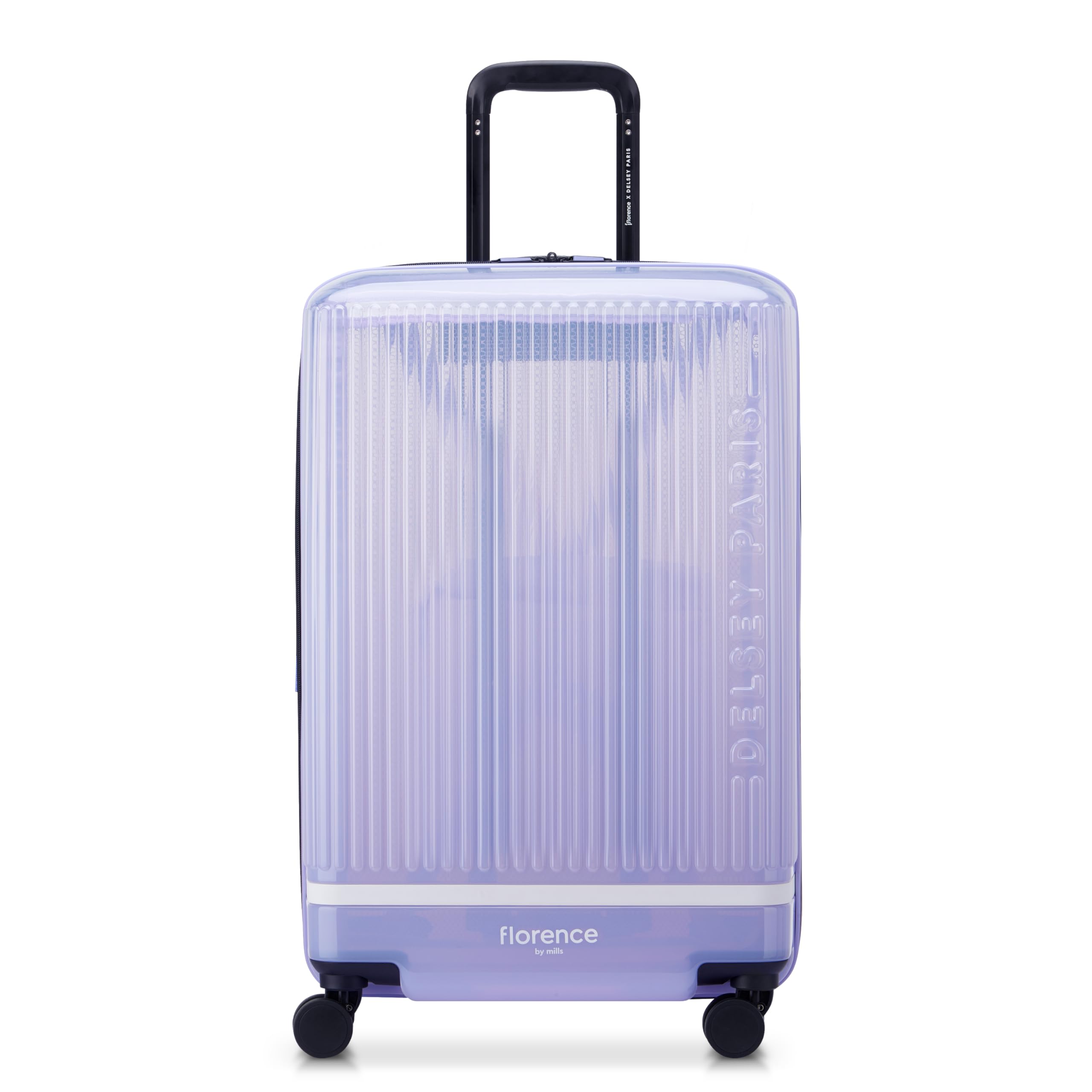 Gotta Glow Hardside Expandable Luggage with Spinner Wheels, Translucent See-Thru Purple,…