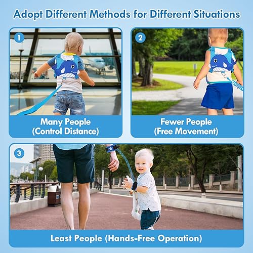 Miniatura 2 de Lehoo Castle Correa para niños pequeños para caminar, correas de bebé para niños pequeños 3 en 1, arnés para niños con correa, correa de seguridad