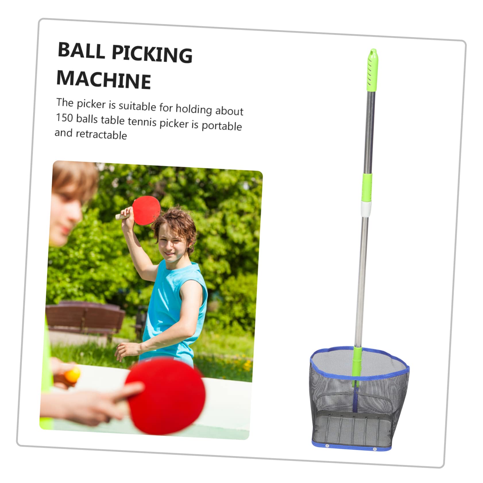 BESPORTBLE Tischtennisball-Picker Camping-Wasserflasche Pick-Up-Netzbeutel Großes Fassungsvermögen Ballpicker Tennisplatzausrüstung Schiffswerkzeuge Outdoor-Tischtennis Großer