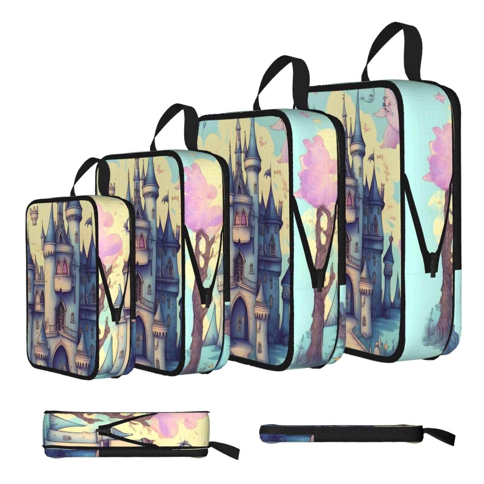 Fairytale Castle Compression Packing Cubes 4 Piece Set