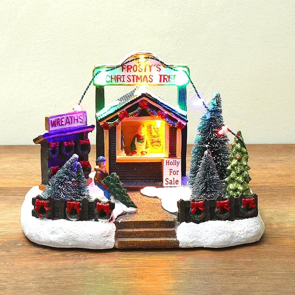 Addobbi Natalizi Decorazioni Natalizie Addobbi Natale Casa del Commissario Incandescente Casetta Decorazioni Natalizie Decorazioni per Regali di Natale-Casa A Baldacchino Luminosa