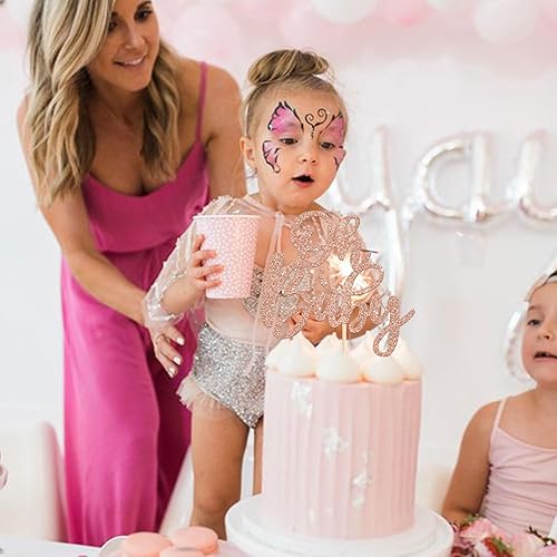 Miniatura 117 de 1 pieza de decoración de pastel Oh Baby Shower con purpurina para baby shower, bautismo, revelación de género de bebé, decoración de pastel