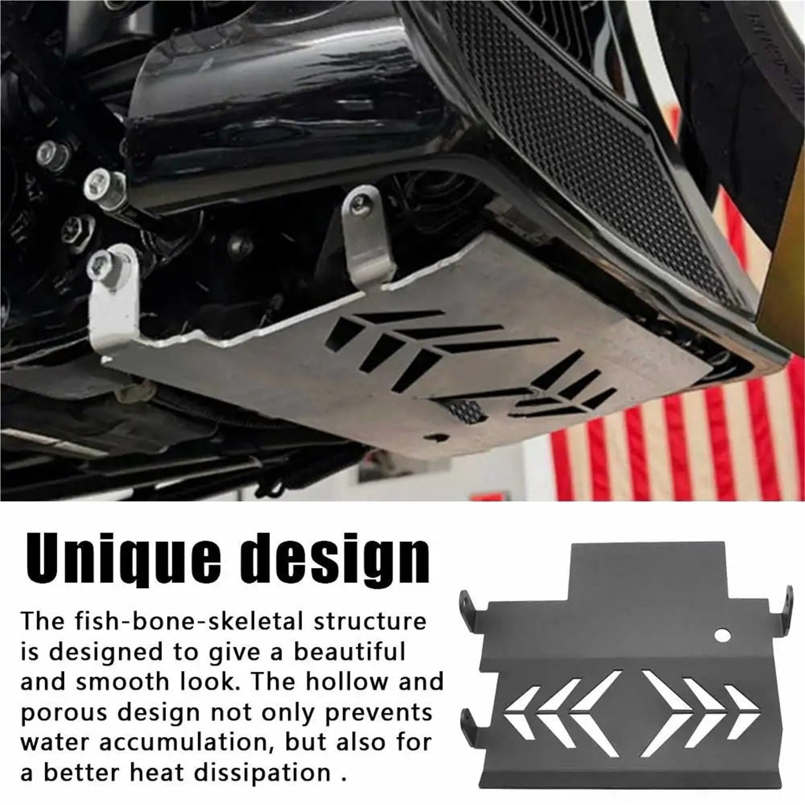 Osłona Podwozia Motocykla Do Road Glide Street CVO 2023 2024 Osłona podwozia silnika Dolna osłona podwozia wykonana z bardzo twardego materiału Podwozia Motocykla