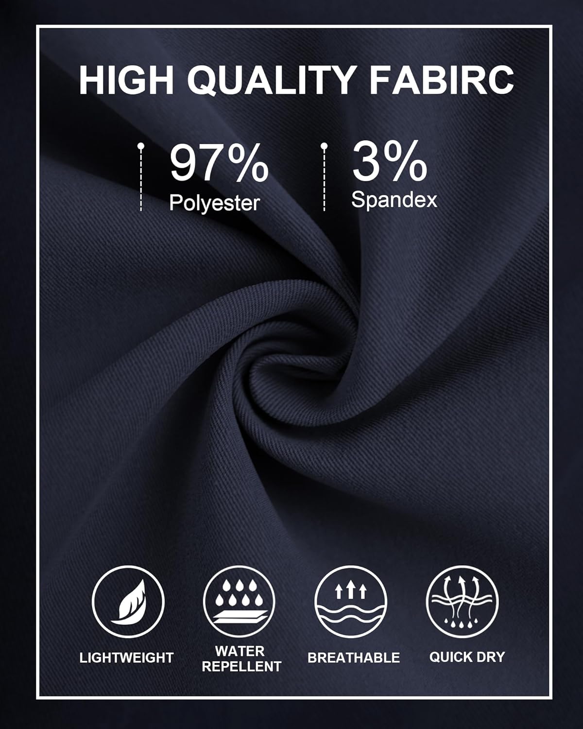 Men's Cargo Pants Casual Workout Joggers Stretch Sweatpants Elastic Drawstring Hiking Tactical Pants with 6 Pockets - Image 5