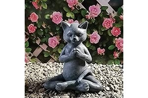 Muiok Garden Meditating Cat Buddha Figurine (Cat)