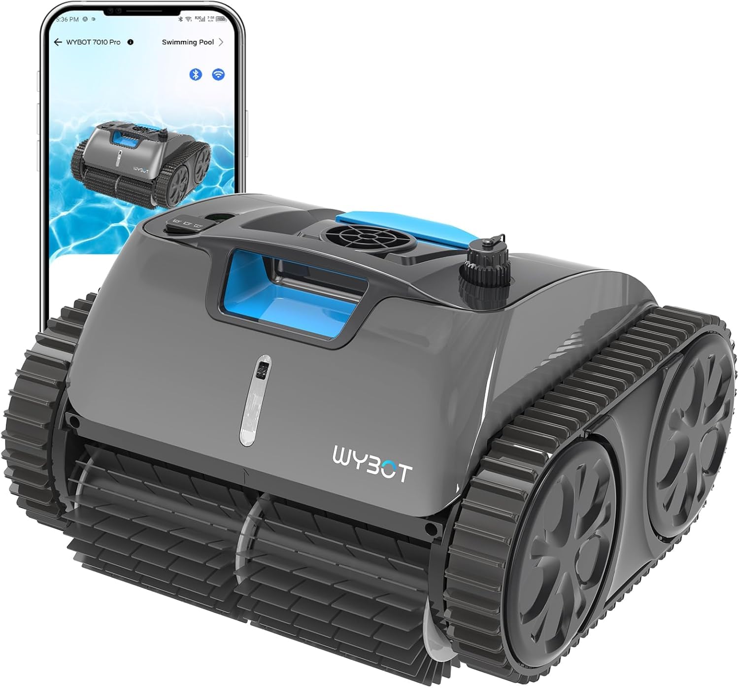 C1 PRO - Robot Pulitore Piscina Senza Fili a Batteria Fino a 150 Minuti, Fondo, Pareti, Linea d'Acqua, Pianificazione Pulizia con App e con Pulsate a Bordo Robot