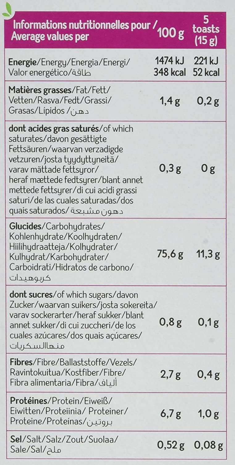 Le recettes de céliane Toasts Teff 200 g - Lot de 4