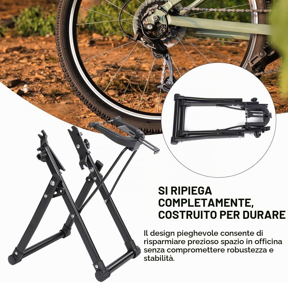 Cavalletto per Centrare Ruote Bici, Centraruote Bici, Cavalletto di Centraggio per Biciclette, Supporto per Ruota di Manutenzione Ruote per Bicicletta, per Mountain Bike, Bici da Corsa