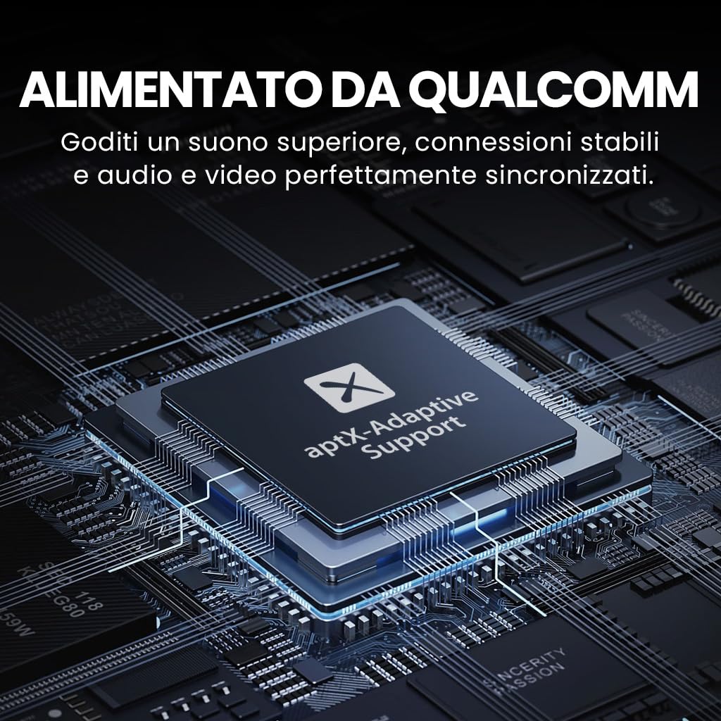 Avantree HT41899 Plus 2 - Cuffie wireless Dual Bluetooth 5.3 per TV con trasmettitore e dock di ricarica, 50 ore di autonomia, aptX Adaptive compatibili con TV (Opt o AUX Out)