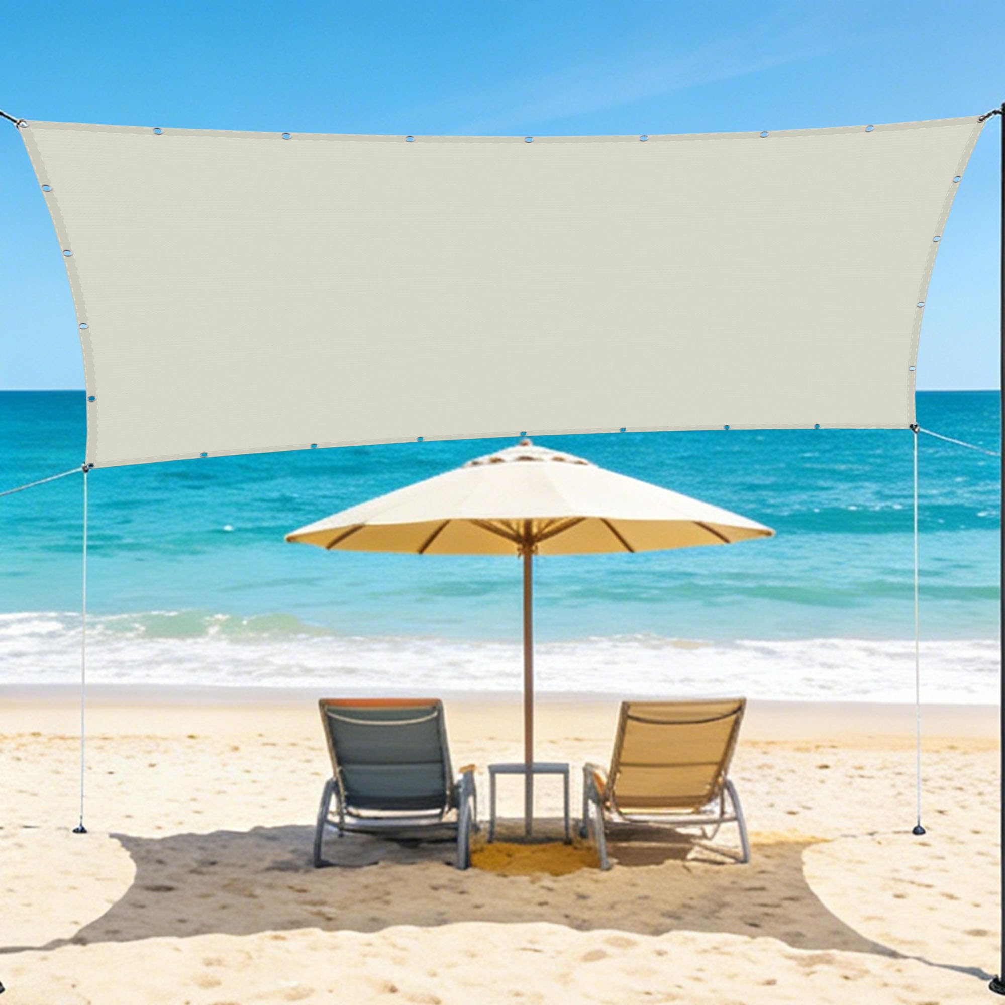 Voile d'ombrage imperméable 120x260 protégeant du soleil et de la pluie fine