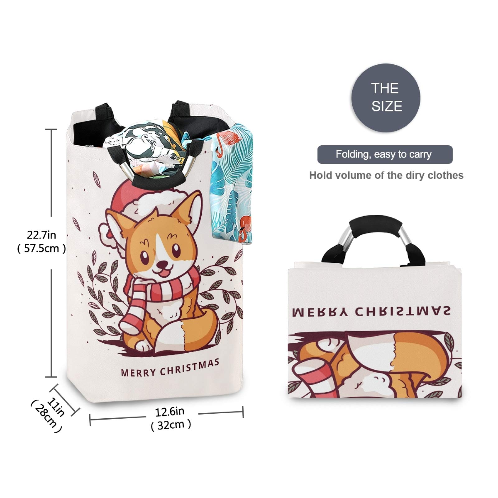 Cesto De Ropa Sucia, Cesto De Ropa Sucia Grande Con Asas, Cesta De Almacenamiento Plegable For