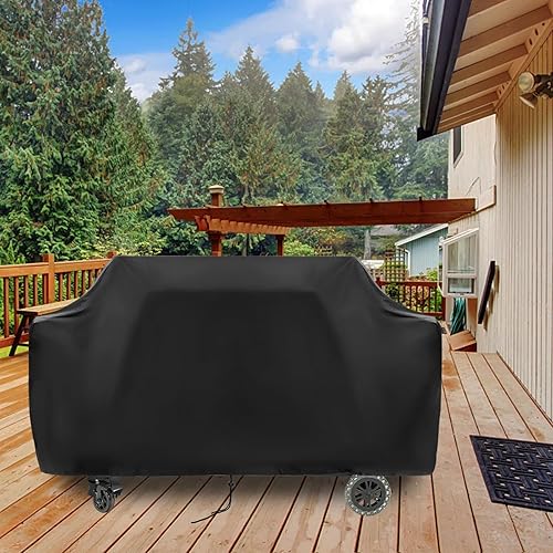 Miniatura 7 de Yoyong Cubierta para parrilla Pit Boss de 3 quemadores, resistente a la intemperie, cubierta de parrilla resistente al agua, color negro