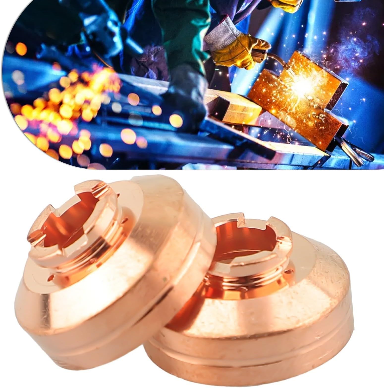 Plasma Cutter Torch Shield Cup 2 Pack, Model MT60485 WSP-062006, for PT-60 PT60 IPT-60 PT-40 Plasma Cutting Machine for Industrial Use
