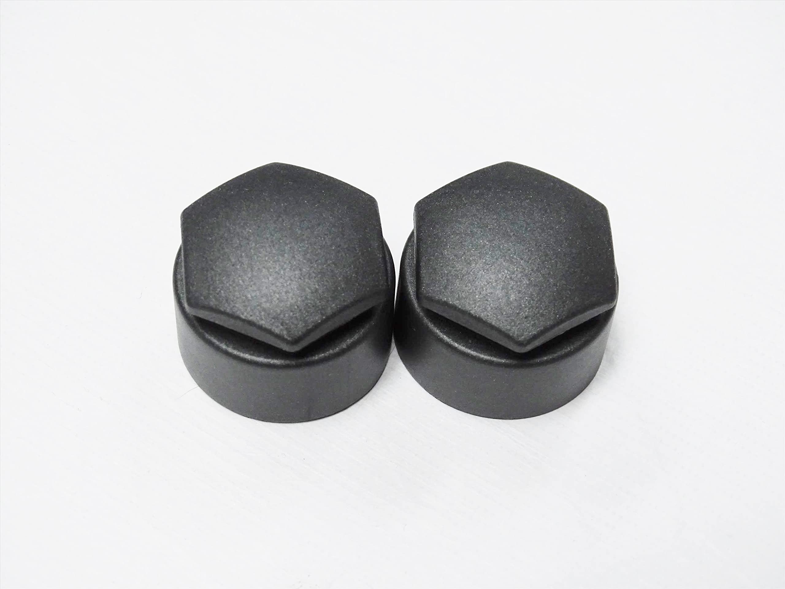 Couvre-écrous de roue ronds pour Audi A1 A3 A4 A5 A6 A7 A8 TT Q3 Q5 Q7 17mm (Gris foncé mat)