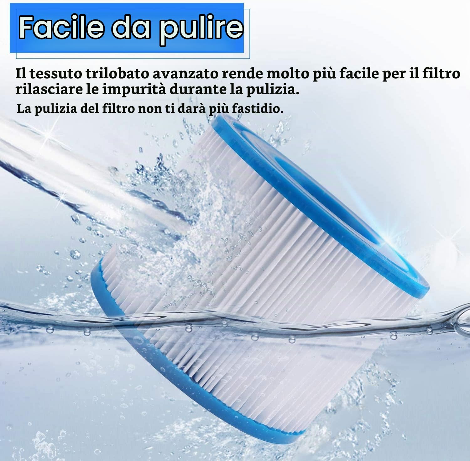 POOLPURE Filtro per Piscina Compatibile con BestWay 58094 Tipo II, Confezione da 4