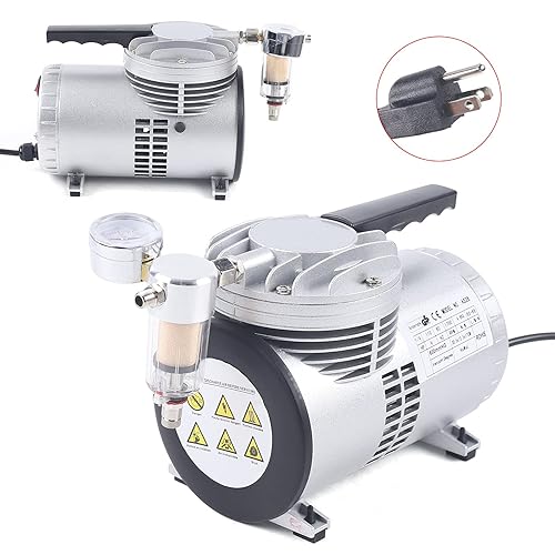 Miniatura 4 de Bomba de vacío de diafragma sin aceite 16HP 20-23Lmin 14501700r.p.m Bomba de succión de vacío sin aceite para artesanía de envasado de alimentos