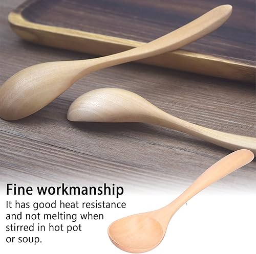 Miniatura 3 de 5 cucharas de sopa, cucharas de madera para comer, cuchara larga de madera, cucharas de madera para cocinar, cuchara de cocina de madera de mango