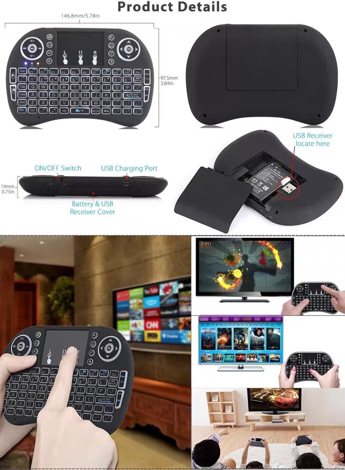 USB Receiver location and product details