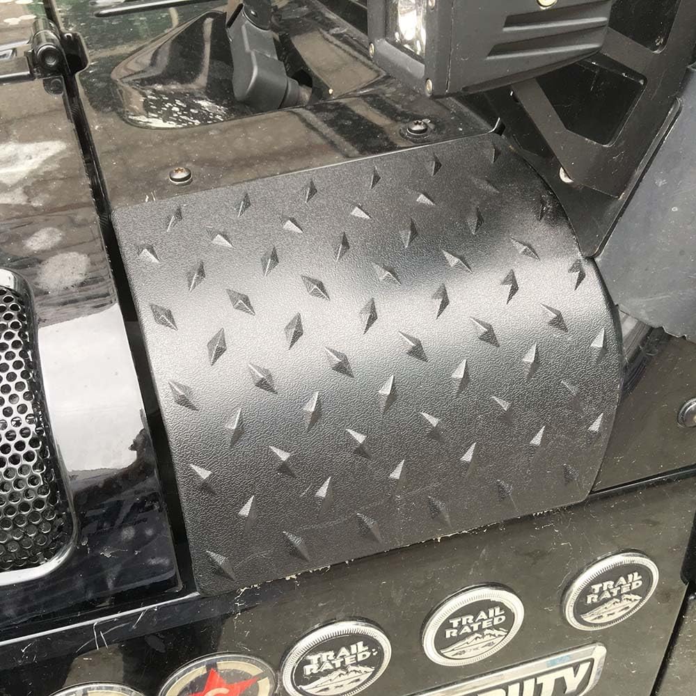 Needle Cowl Body Armor for JE-e.p JK Wrangler 2007-2017, Corner Guards Outer Cowling Cover Trim 1pair, Side Body Cowling Exterior Accessories Parts ABS, J165