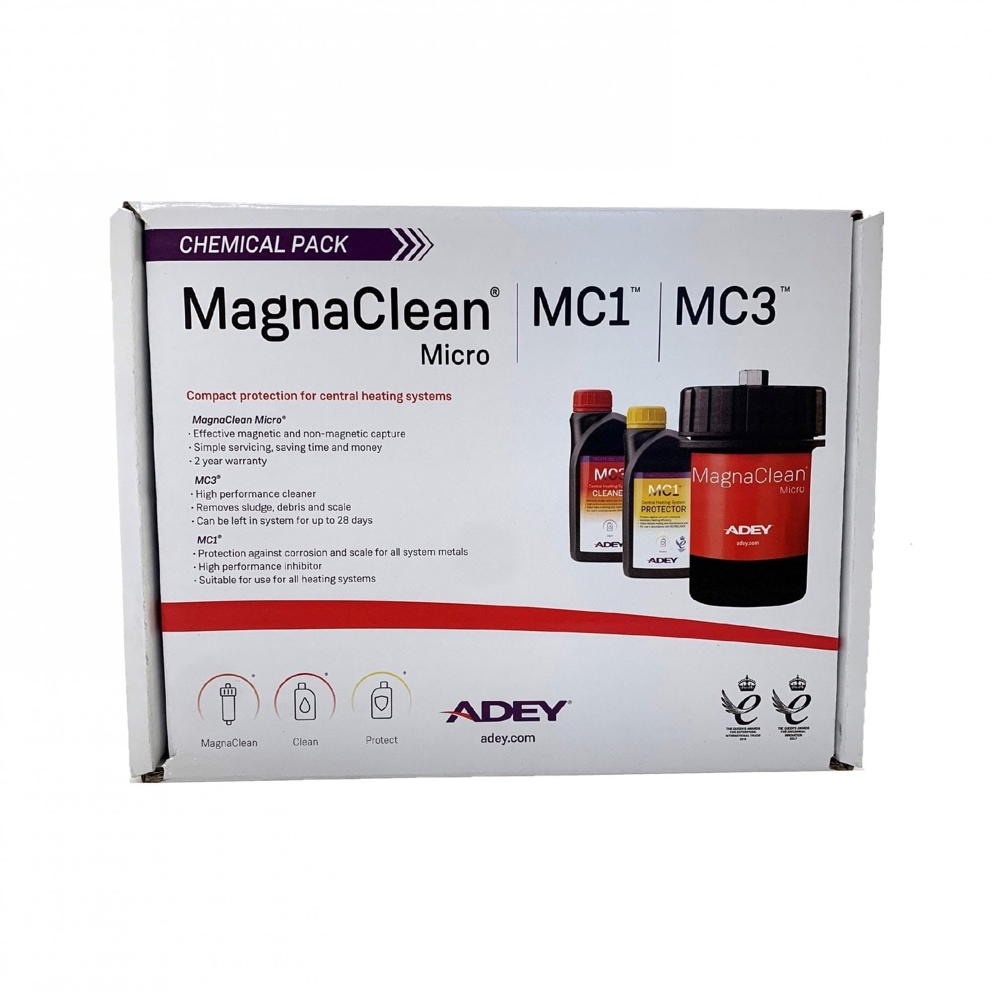 Adey MagnaClean Micro Black 22mm Filter & Boxed Chemical Pack