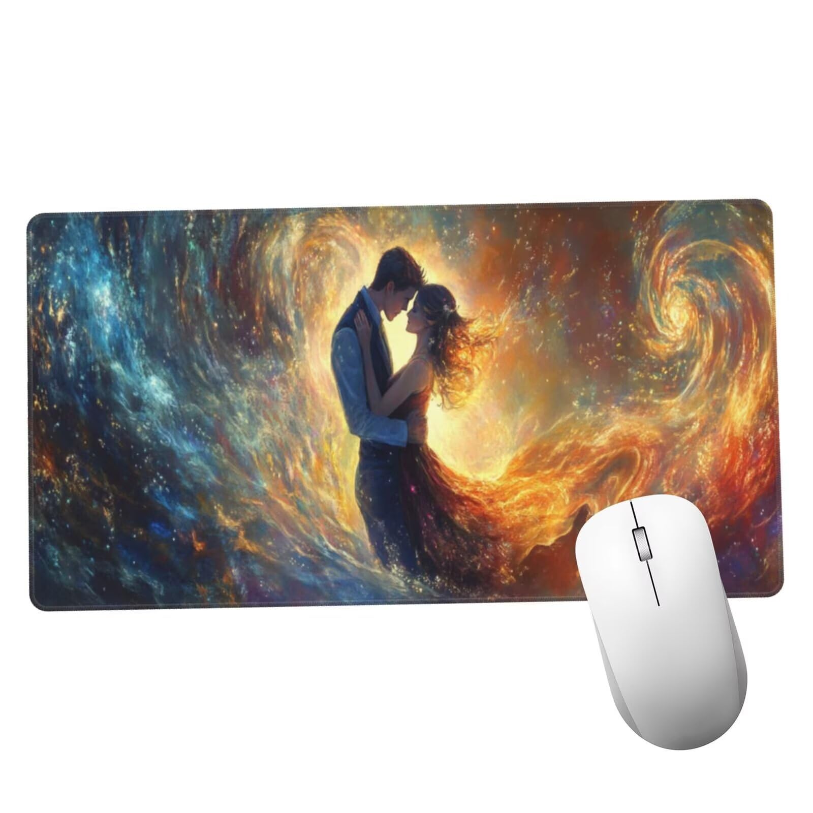 Żółta podkładka pod mysz XXL Para na biurko 1600 x 800 x 3 mm zmywalna podkładka do gier na laptopa, z antypoślizgową gumową podstawą do gier, PC, personelu biurowego Y1219