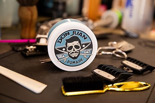 Miniatura 7 de Don Juan Pomada de sal marina  a base de agua  fijación media  brillo medio  Extractos de plantas naturales y minerales oceánicos  Aroma de cera de