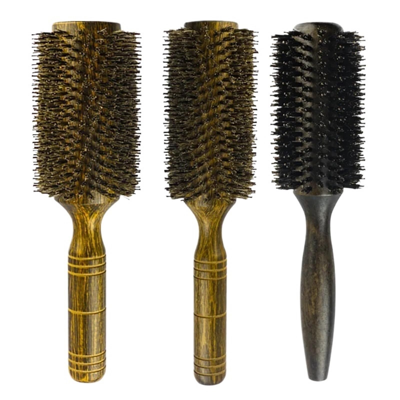 Spazzola Rotonda Spazzola for capelli tonda in setola | Pettine for lo styling for donne e uomini, parrucchiere, parrucchiere, in legno(L)