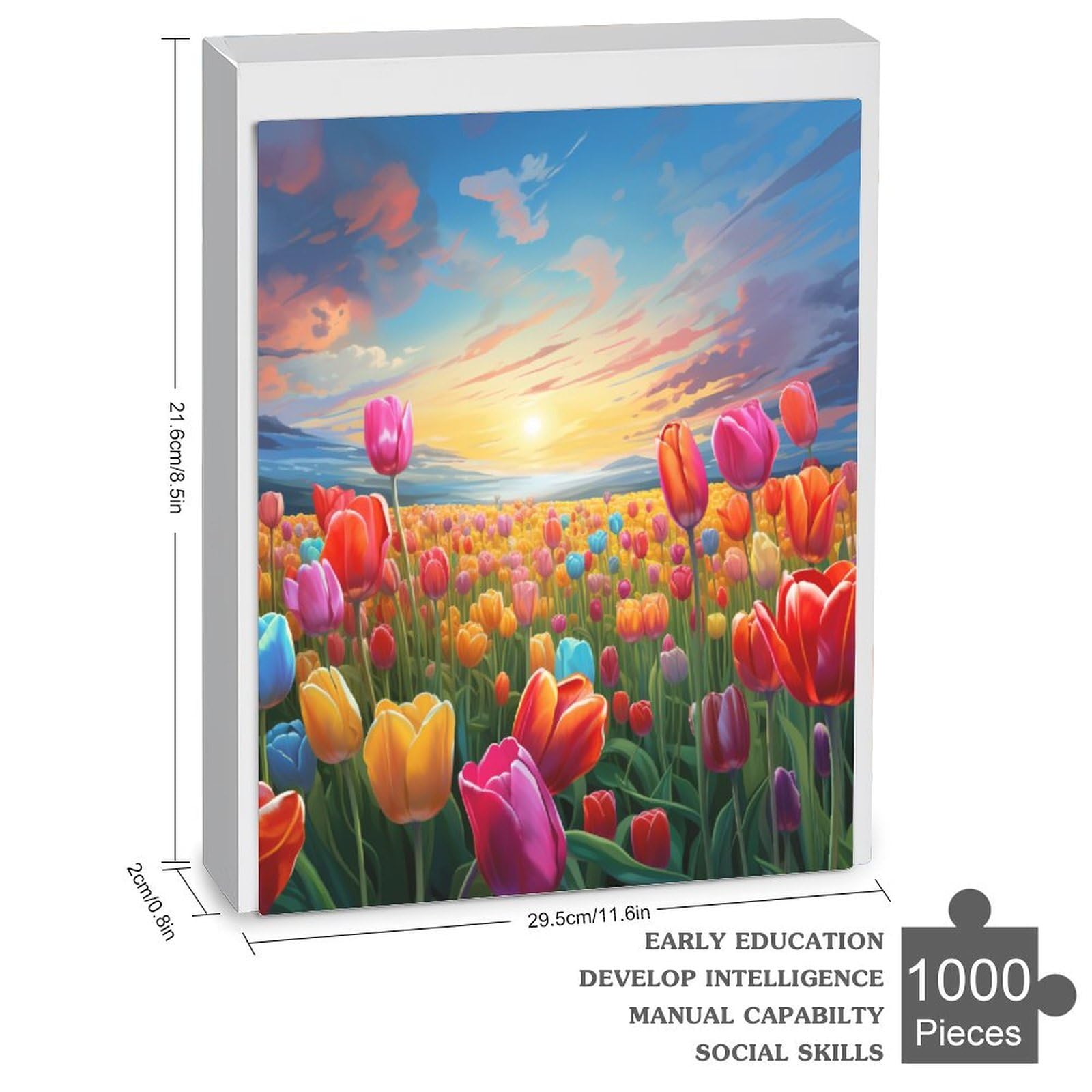 Falcon De Luxe Puzzle „Flower Show: Optimism And Joy“ – 1000 Teile | Für Erwachsene, Farbenfrohes Blumen-Motiv