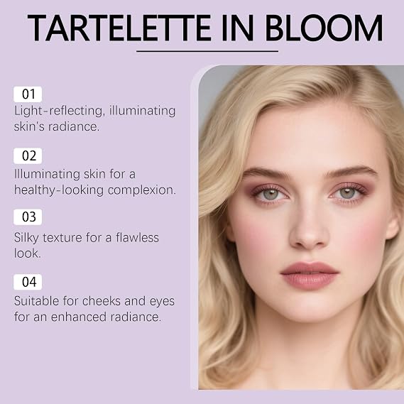 Cheek Palette & Eyeshadow Palette - 4-In-1 Highlight Shades Makeup for Blush - Multi-Purpose Makeup Palettes Contour Kit - Metallic Shimmer Eye & CheekPalette Portable Compact 8.8g