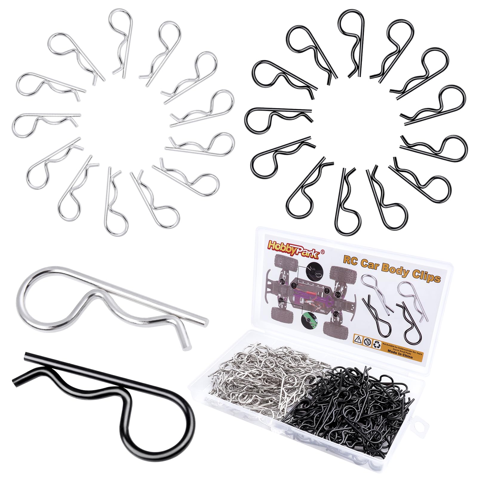HobbyPark 金属ボディピンクリップ　１/１０ＲＣカー適用（５０個入れ） 2zzhgl6 Amazon.com: HobbyPark 50-Pack 90-Degree Angle Body Clips