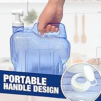 Vista 4 de 2 Pack Fridge Water Dispensers Bottle with Leak-proof Spigot and Convenient Handle Reusable Plastic Juice Beverage Dispenser Water Jug for Party