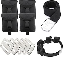 Scuba weight belt with 4 pockets, quick release buckle diving pocket weight belt with 5pcs weight keepers,weight pouch belt fit for waist 32" to 52"