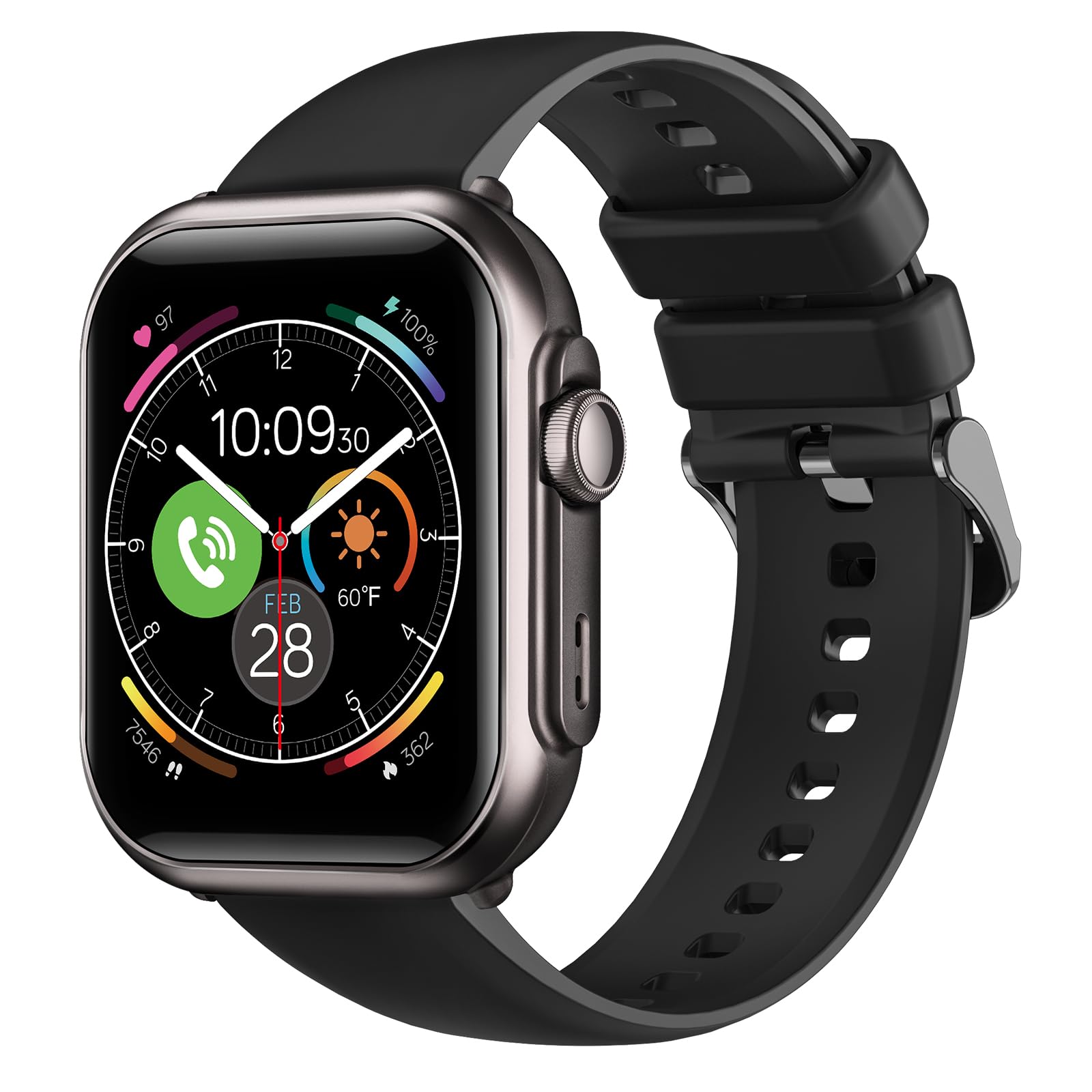 Fitness Smart Watch for Men Women: 1.85" Smart Watch with 30 Days+1000 mAh Battery Life Make/Recive Call Heart Rate SpO2 Sleep Monitor 120+ Sport 5ATM Fitness Tracker
