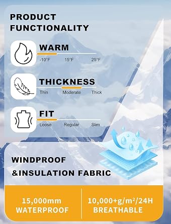 Men Ski Jackets Snowboard Coats Women Waterproof Pullover Jacket Winter Sports Windproof Warm