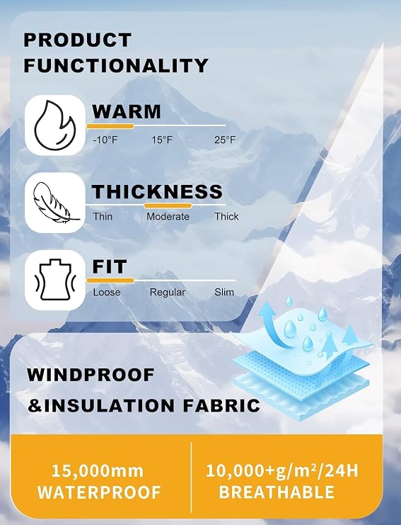 Men Ski Jackets Snowboard Coats Women Waterproof Pullover Jacket Winter Sports Windproof Warm