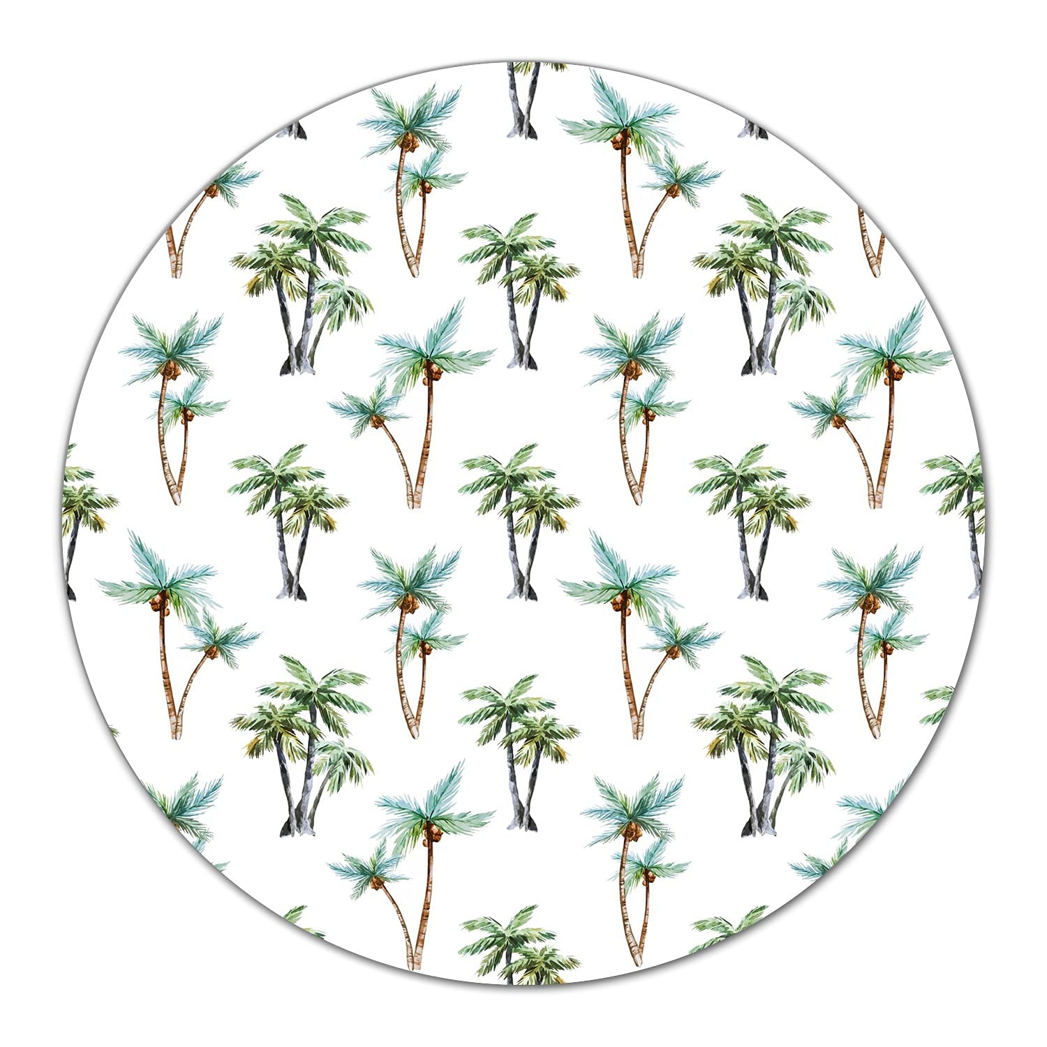 Coloray Glas Schneidebrett 40cm Herdabdeckplatte Servieren von Speisen Spritzschutz Glasabdeckplatte Gehärtetes Glas Induktionsherdabdeckung - Palms Natur Palms Paradies
