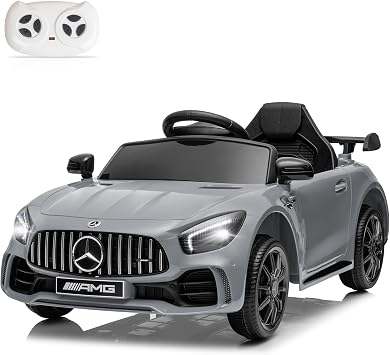 Winado 12V Ride on Electric Car for Kids, Licensed Mercedes Benz AMG, Grey