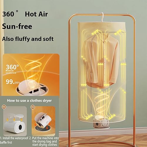 Miniatura 3 de Secadores portátiles multifuncionales 3 en 1 para lavandería, Secador de Zapatos, calentadores para uso en interiores, secadora de ropa, secador de