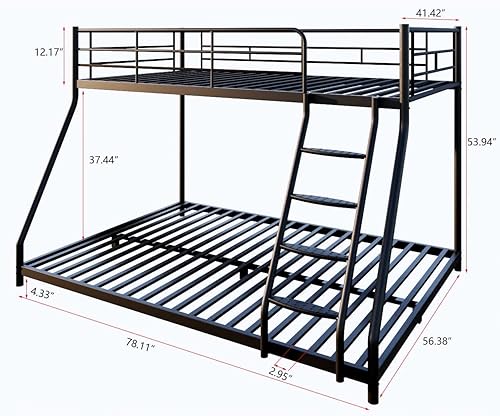 Miniatura 2 de Xozor Litera negra de metal individual sobre individual con escalera extraíble, peldaños cómodos, resistente, fácil de montar