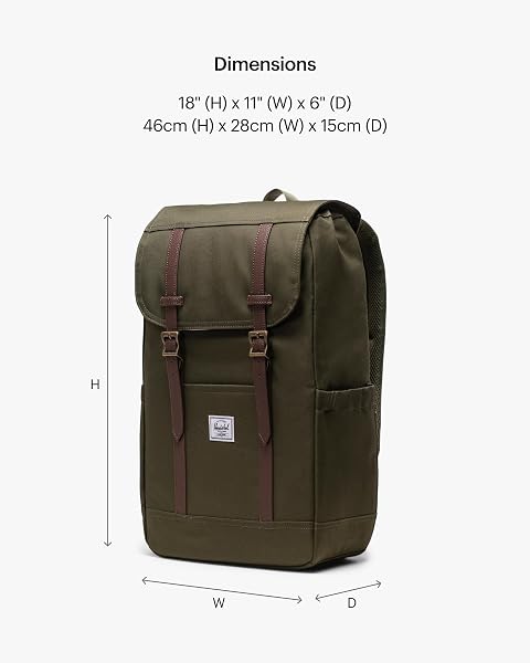 Herschel Retreat Ivy Green Rucksack, grün - 2