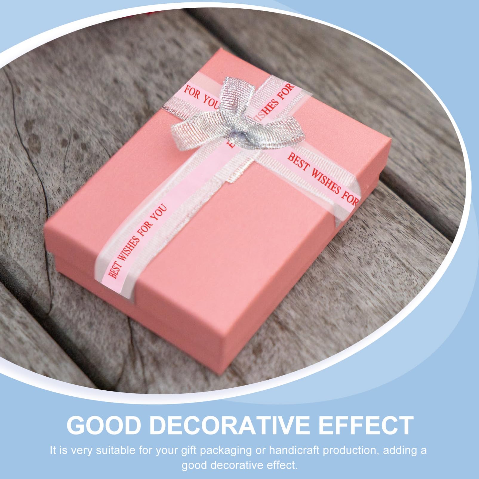 NUOBESTY 5rotoli Nastro in Raso Decorativo Nastro per Confezioni Regalo Regalo per Pacchi Creativo per Feste