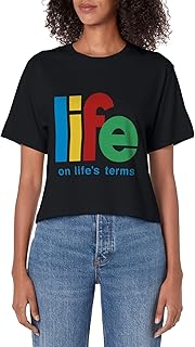 Life On Life's Terms Sobriety Recovery Funny AA NA Gift Women's Crop Top