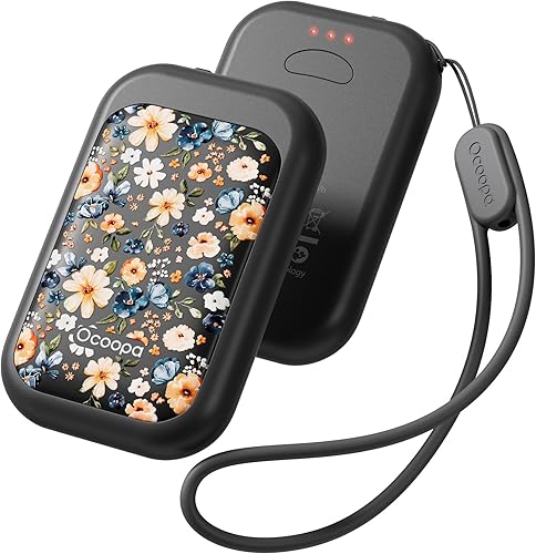 Miniatura 1 de OCOOPA Calentadores de manos magnéticos recargables, paquete de 2, calentador de manos eléctrico estilo tarjeta, 5000 mAh, calentador de manos