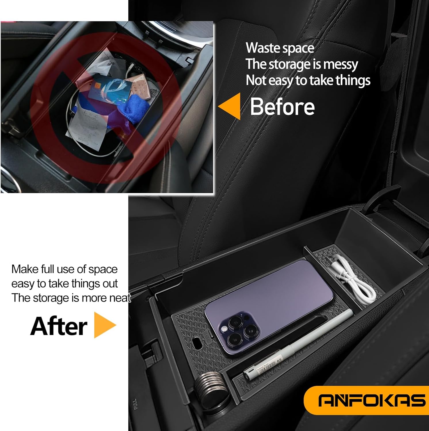 Compatible with Kia K5 2026 2025 2024 2023 2022 2021 Accessories DL3 for K5 GT Line Car Center Console Organizer Armrest Storage Box Cover Insert Tray (Not Fit Optima)